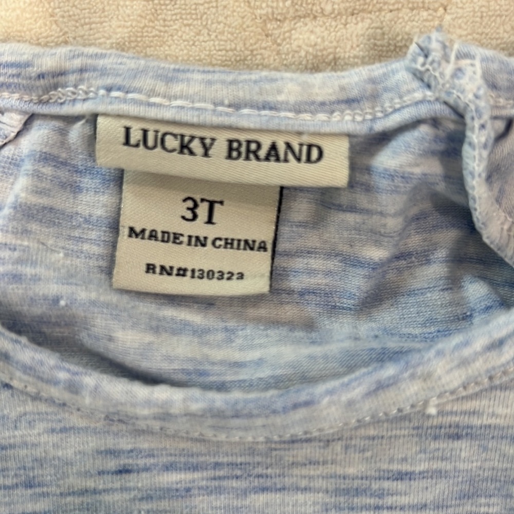 Lucky Brand Tee Girls 3T like new - Picture 4 of 6